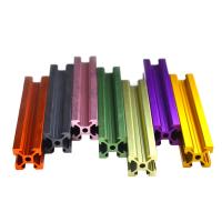 Extrusão de alumínio do entalhe de alumínio linear colorido do perfil v do entalhe do trilho 20x40 V do entalhe da anodização preta v