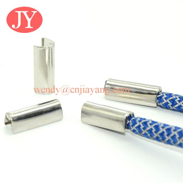 jiayang Nickle free and lead free hot sale metal aglets shoelace with custom logo