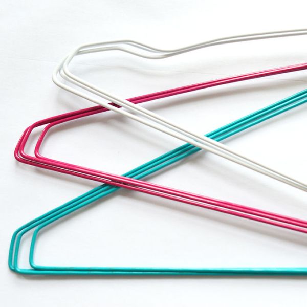 Blue Steel Wire Hangers 15 Pieces 20.5cm Height Strong Durable Wire Hangers Ideal for Hanging Shirts Jackets and Dresses