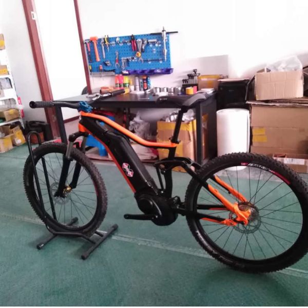 China Stock 27.5er Bicicleta eléctrica con suspensión completa Marco de bicicleta Bafang G330 Bicicleta de montaña Ebike Emtb