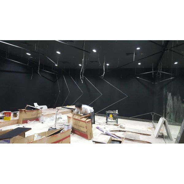 2/2/0.5mm Formica Laminate Black Color Microperforated Wooden Sound Absorbing Acoustic Panels