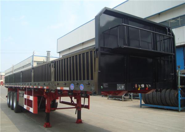 3 Axles 12 Wheels 13m Side Wall Semi Trailer High Tensile Low Alloy