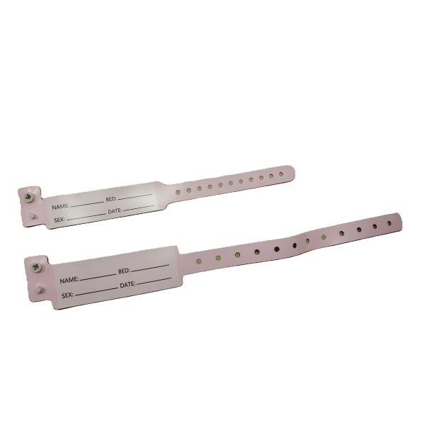 Hospital Patients PVC Medical ID Bracelet Wristband with 250*25mm and 170*18mm Sizes