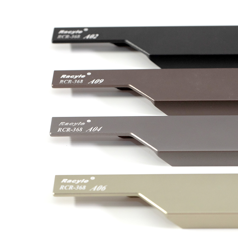 Farmhouse Style Aluminum Furniture Hardware Edge Handle for Kitchen Cabinet Door Pull for Gym Dining Staircase Park Villa Mall