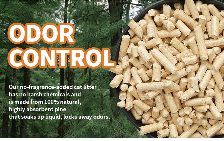6mm*30mm Dust Free Biodegradable Pine Cat Litter for Small Pet Cats and Other Animals