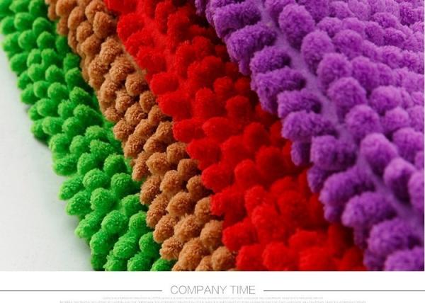 Soft Chenille Bathroom Anti Slip Floor Mat , Hotel Bathroom Floor Mats