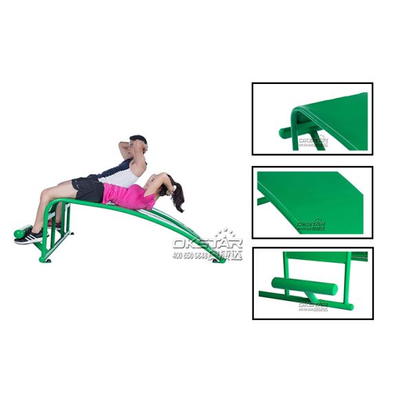 outdoor gym equipment steel based zinc powder coating Sit-up Board OK-F01