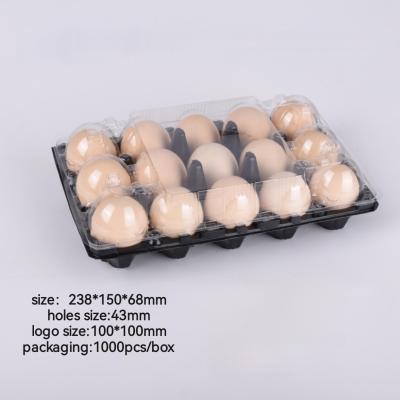 15 Hole Plastic Egg Packaging Egg Bottom Cover Separation Disposable Egg Tray