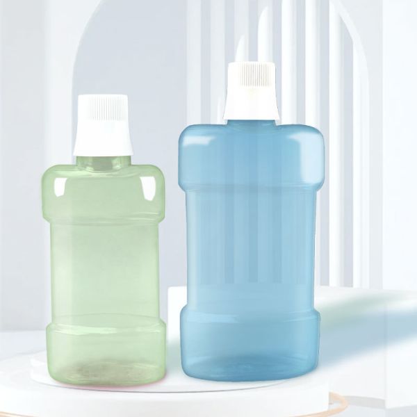 High End Portable 250ml 500ml Plastic Mouthwash Bottle for Mouth Clean Wash Plastic Bottle