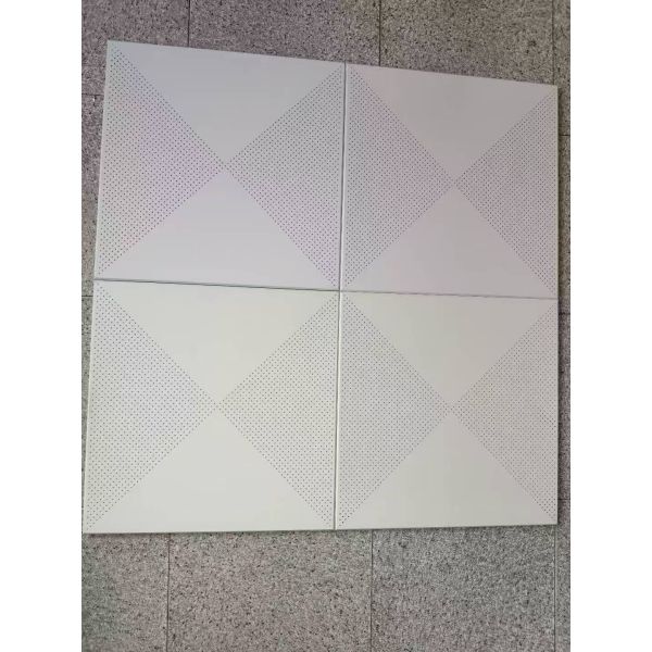Symmetrical Triangle Perforated Aluminum Ceiling Panel PVDF Coated