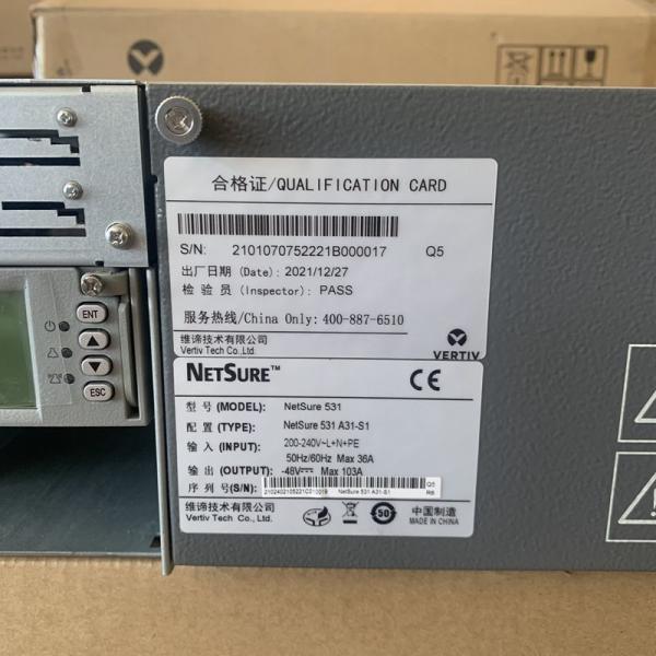 Vertiv Brand Telecom Power System 90A NetSure 531A31-S1 Power Supply 48v Rectifier System