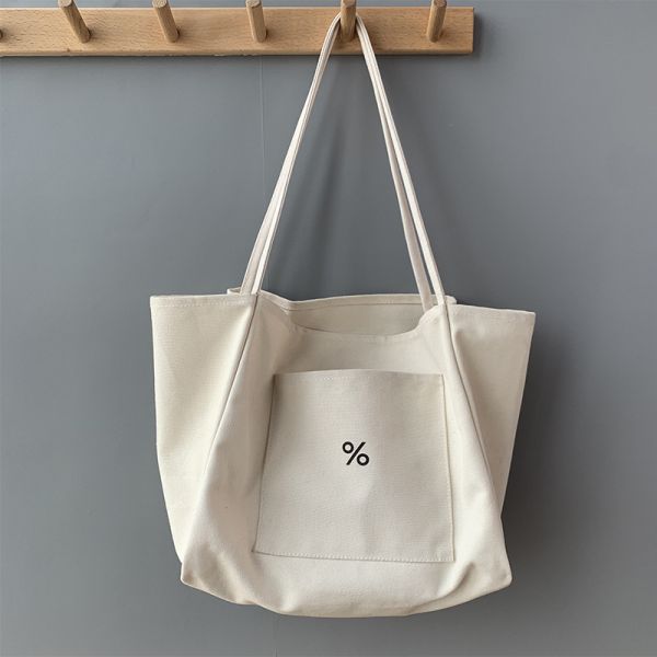 Customized Color Eco Canvas Tote Bag for Women Large Capacity and OEM/ODM Acceptable