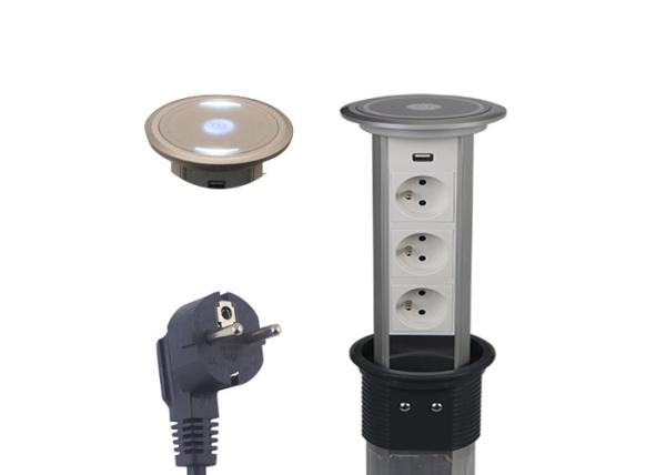 Motorized Pop Up Power Points Kitchen Bench High Safety With Electricity Protection