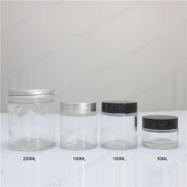 Factory price 1oz 2oz 4oz 6oz 8oz glass jar with plastic cap