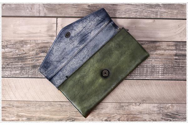 New England retro leather ladies clutch evening bag temperament rivet bag hand