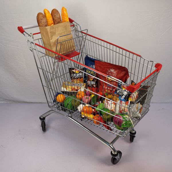 240L Super Large Grocery Shopping Trolley European Shopping Carts With Child Seat