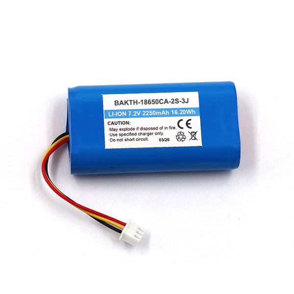 Bloc d'alimentation personnalisé 7,2 V 2250 mAh 18650 Li-ion rechargeable avec configuration 2S-3J