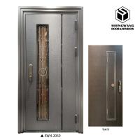 Fireproof Swing Left Aluminum Shop Front Doors Villa Solid Aluminium Front Doors