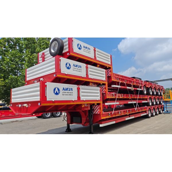 100000kg Max Payload Multi Axle Low Bed Semi Trailer for Heavy Duty Transport by CIMC