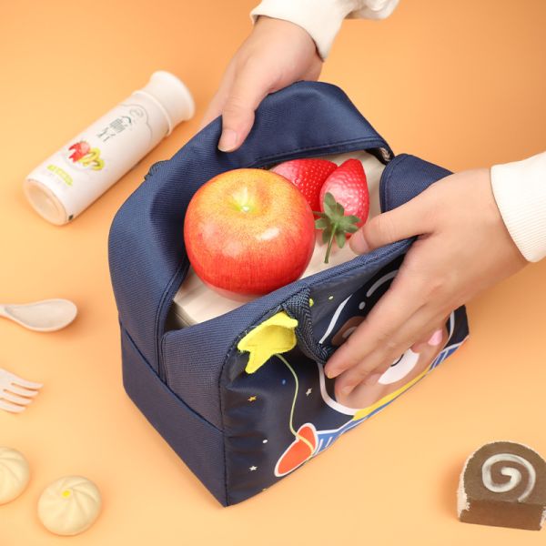 Cute Cartoon Style Thermal Food Delivery Insulated Cooler Bag for Kids Customized Color