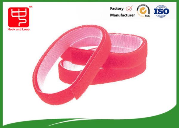 o dobro vermelho da fita de velcro de 15mm tomou partido gancho e laço, de volta à durabilidade traseira de velcro