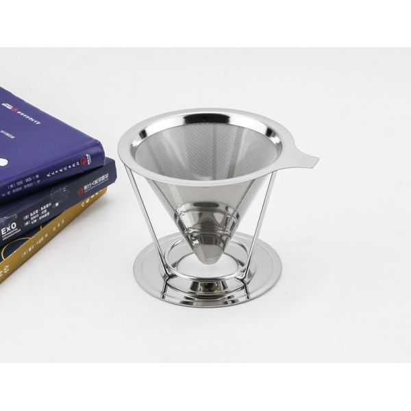 Durable Pour 304 Stainless Steel Coffee Dripper Dishwasher Safe For Gift