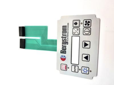 Fino brilhante Poliéster Transparente Janela retroiluminada teclado de membrana para máquina CNC