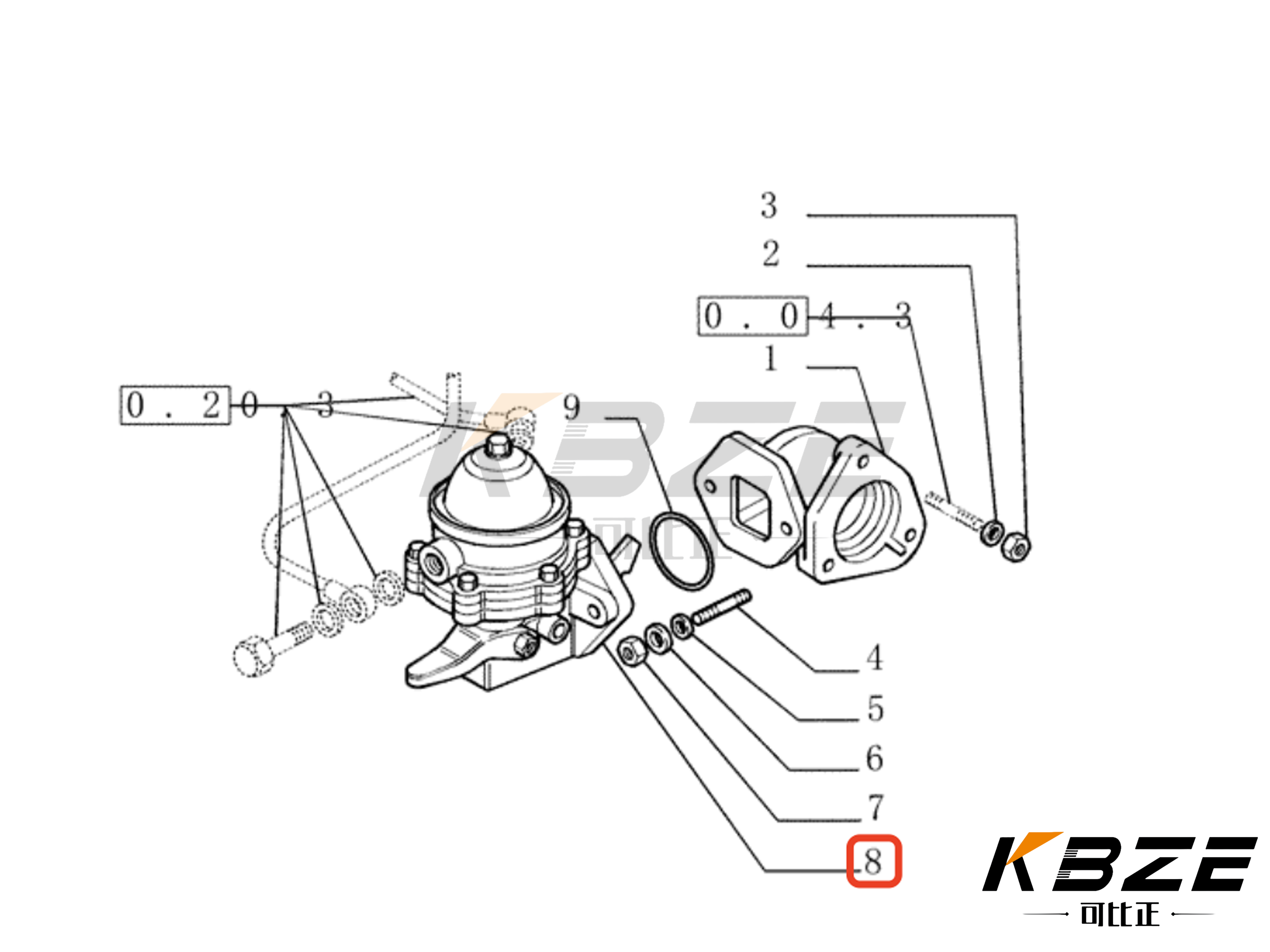 КБЗЕ ОЭМ высокого качества BCD1947/5 504090935 FIT FOR DEUTZ CASE FIAT