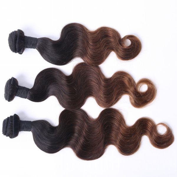 Hot Sale Ombre 1B/30 Body Wave Hair Weft /Hiar Weave Virgin Indian Human Hair