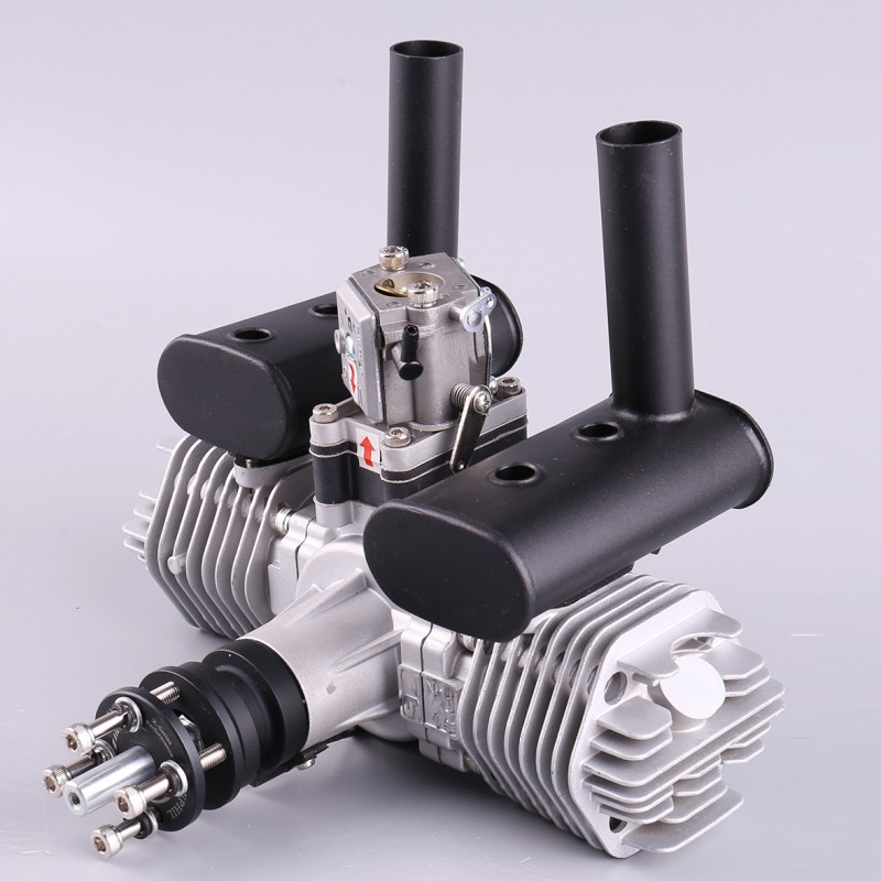 X-76cc-T Model Metal Airplane Gasoline Opposed Twin-Cylinder Two-Stroke Fixed-Wing Engine