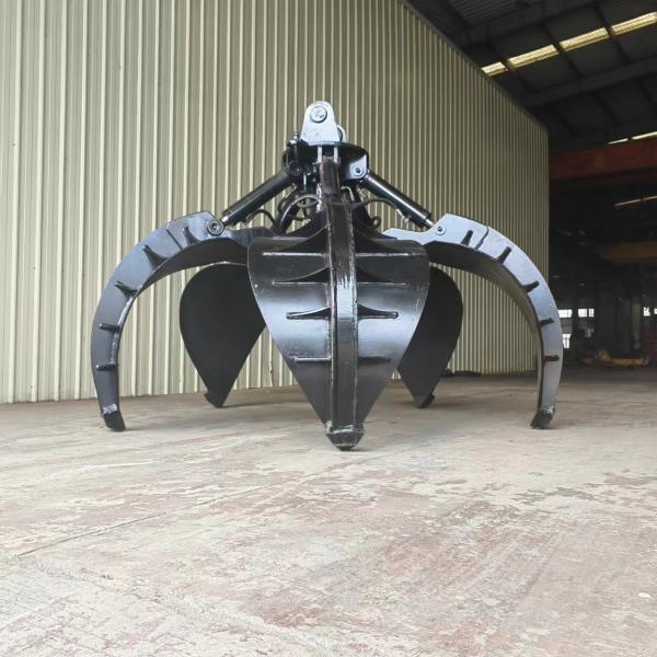 A casca alaranjada da eficiência elevada luta ou máquina escavadora Grab Bucket