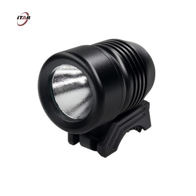 Round Black 2100 Lumen Front Bike Light Long Range Portable