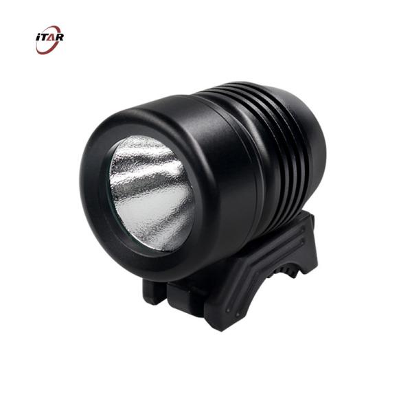 Round Black 2100 Lumen Front Bike Light Long Range Portable