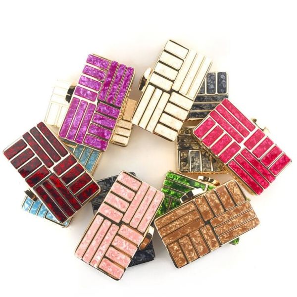 18.5cm Colorful Rectangle Purse Frame DIY Anniversary Gift