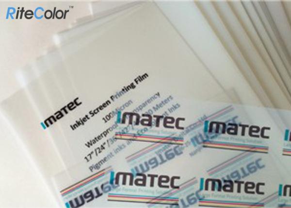 100micron impermeáveis cancelam o filme de impressão da tela do Inkjet do ANIMAL DE ESTIMAÇÃO para impressoras de Epson