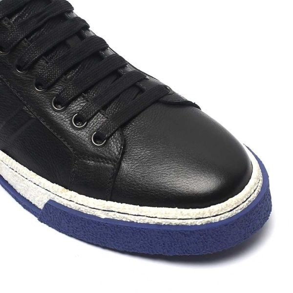 OEM ODM Rubber Outsole Mens Leather Slip On Sneakers