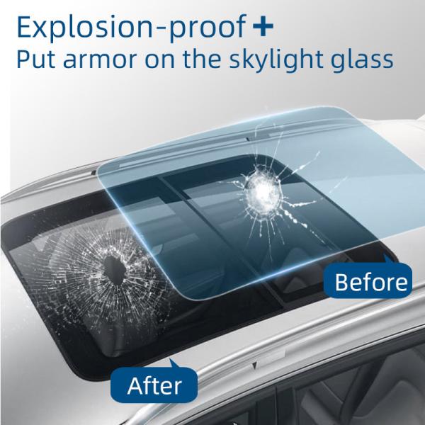 99% Heat Rejection UV Blocking Light Blue Car Sunroof Window Film TPU Panoramic Skylight Protection Film