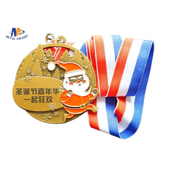 70*3MM Zinc Alloy Christmas Tree Santa Claus Stock Medals