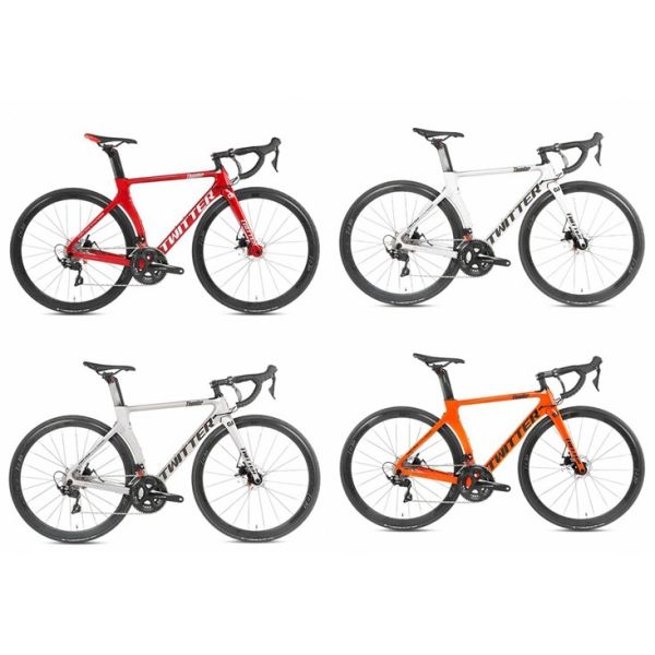 TWITTER THUNDER Carbon Fiber Road Bicycle Disc Brake 22 Speed Alloy Wheel For Road