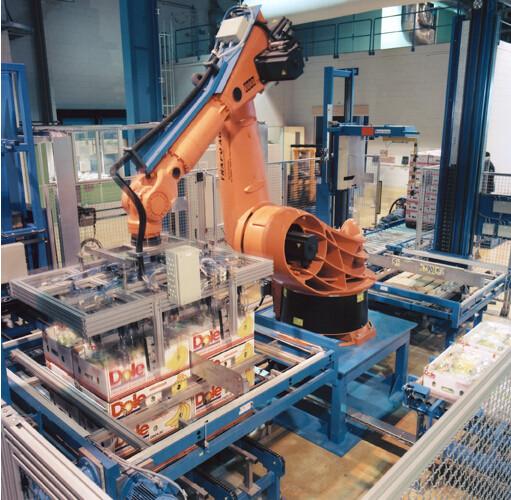 Rotary Scraping Robot Palletizing Equipment For Cartons Cans Containers