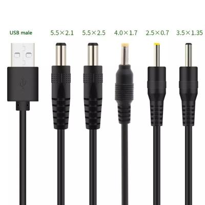 OEM ODM USB To DC Power Cable , USB Data Cable Cord DC 5.5x2.1 For Camera