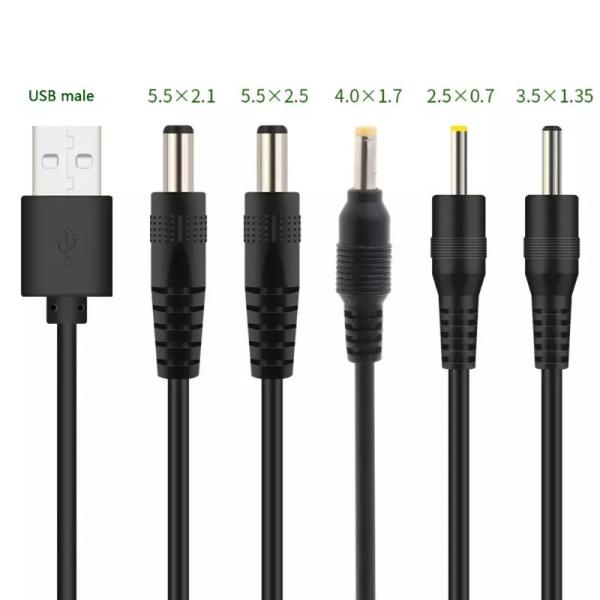 OEM ODM USB To DC Power Cable , USB Data Cable Cord DC 5.5x2.1 For Camera