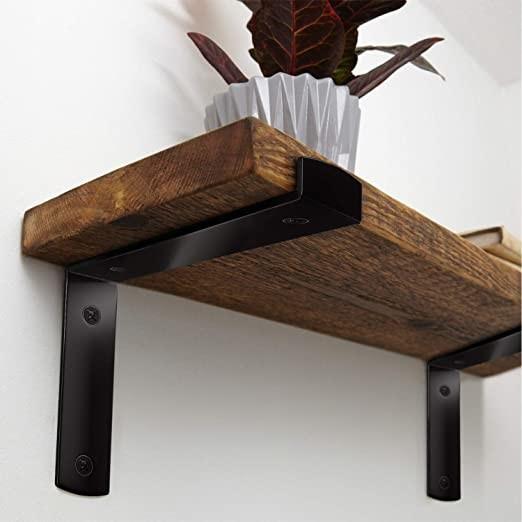 DIY Floating Shelf Black 12 inch J Shelf Bracket with Lip Hook Process Deep Drawing