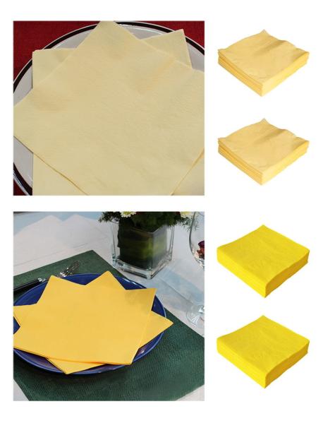 Unscented Non Toxic Disposable Restaurant Paper Napkins Wood Pulp