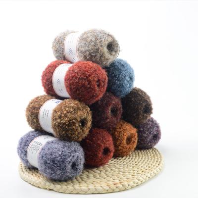 O círculo colorido faz crochê as bactérias macias de Chunky Yarn Hand Knitting Anti da fantasia do fio da alpaca