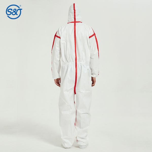 Laboratories Non Woven Protective Coverall EU Standard EN14126 Type 5 And 6 Coveralls