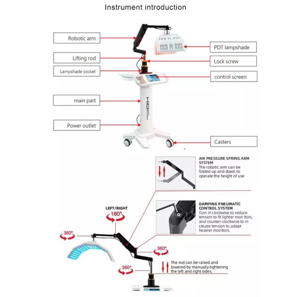 Hot Sell Skin Rejuvenation 7 Colors Pdt Led Light Therapy Machine For Clinic