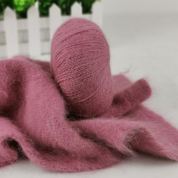 1/15NM Blending Soft Silk Long Mink And Rabbit Yarn For Hand Woven Sweater Bodysuit