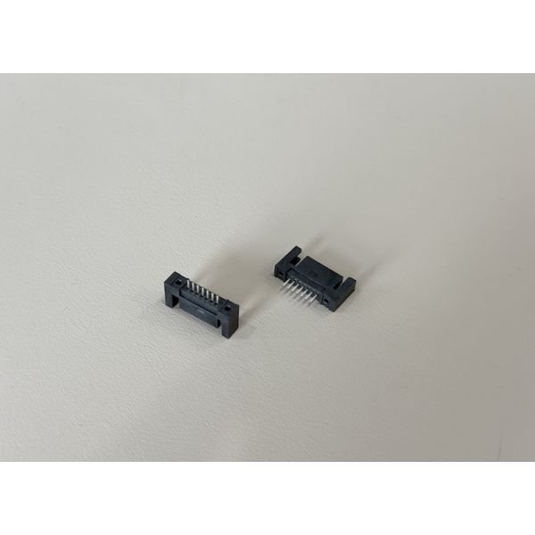 13 Pin SATA board mount connector, 1.27mm pitch vertical SMT PCB connector for high speed data transmission, HDD / SSD storage, industrial electronic server customization
