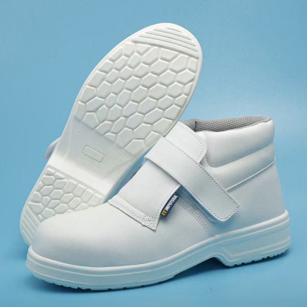 Zapatos de seguridad para enfermeras con dedos de acero Anti destrozos Botas planas medias y superiores Unisex